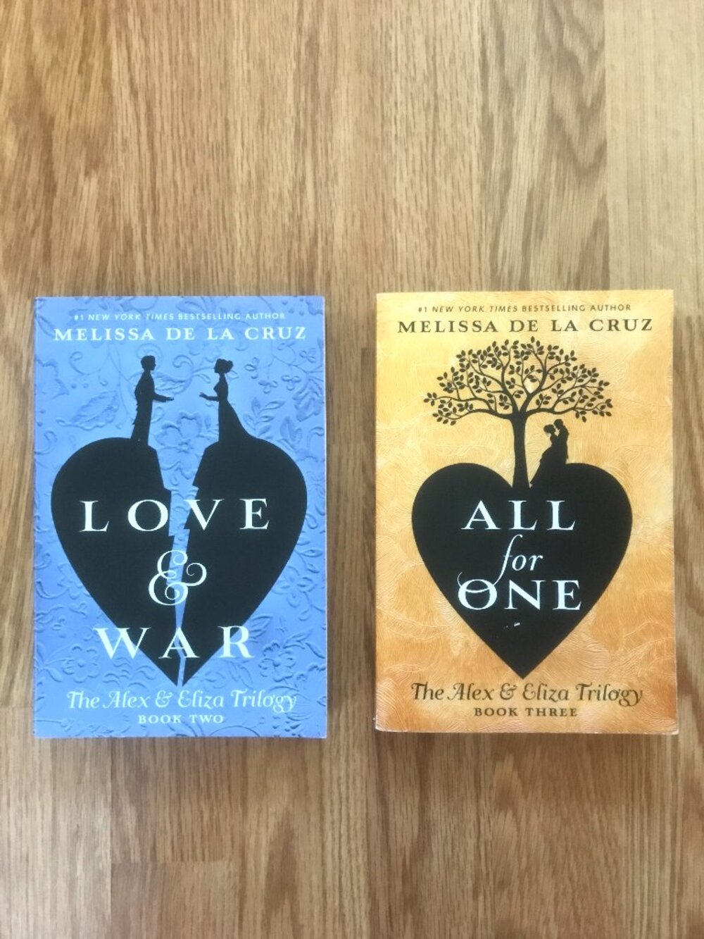 The Alex & Eliza Trilogy Melissa De La Cruz Book 2 Love & War Book 3 All For One